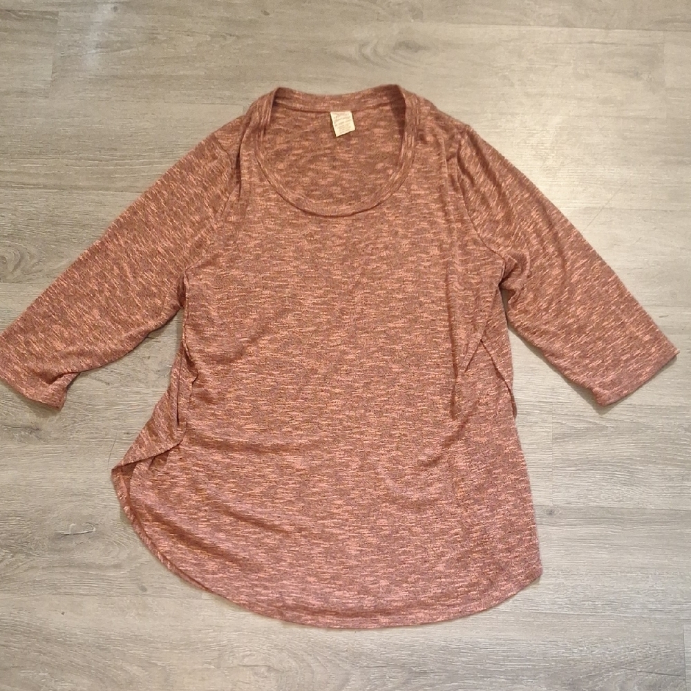 Faded Glory Coral Colored Women's 3/4 Sleeve Tunic Size 2X